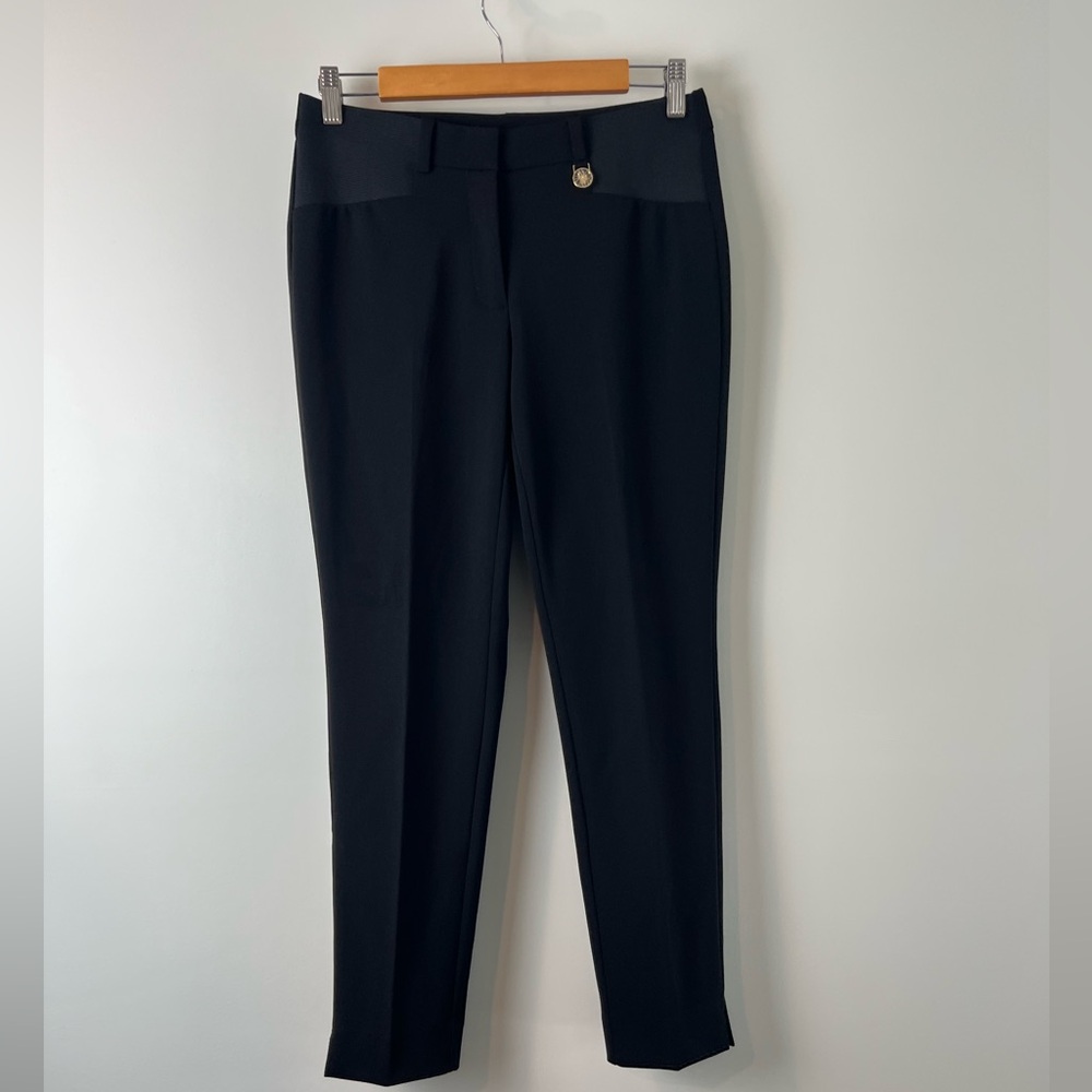 Anne Klein Women's Ankle pleated front pant with elastic panel SZ 2 Dress pant